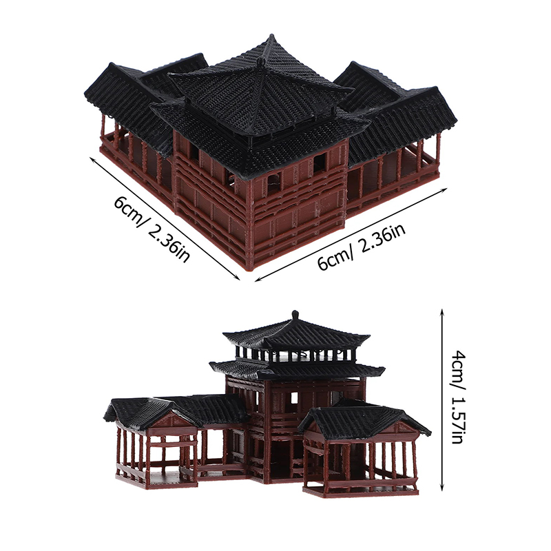 Bonsai Garden Chinese Garden - Modelo de Edifício Antigo em Miniatura,