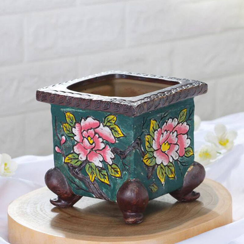 Bonsai Garden Europe - Padrão Floral Pintado À Mão Vaso