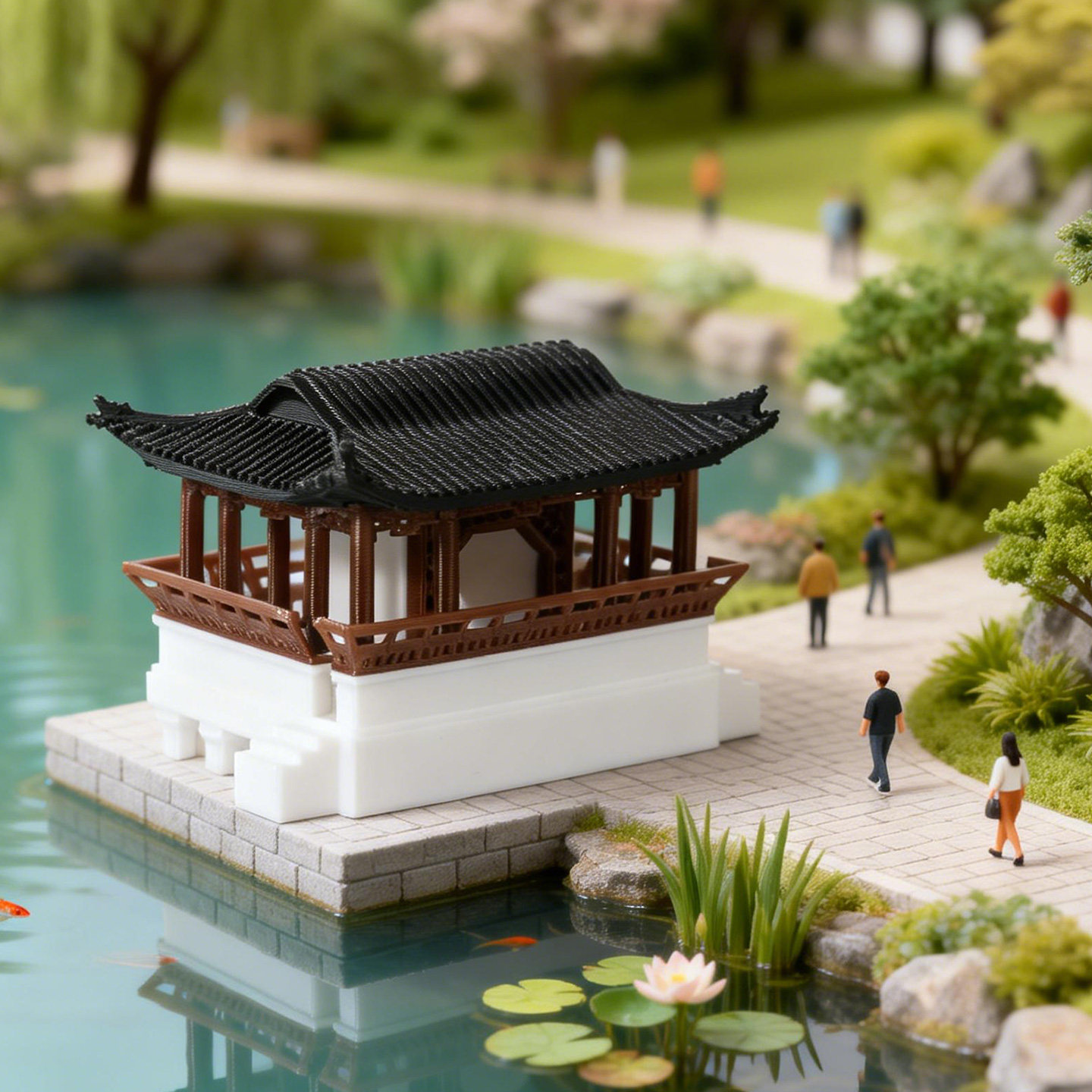 Bonsai Garden Chinese Garden - Decoração de Paisagem Miniatura de Jardim