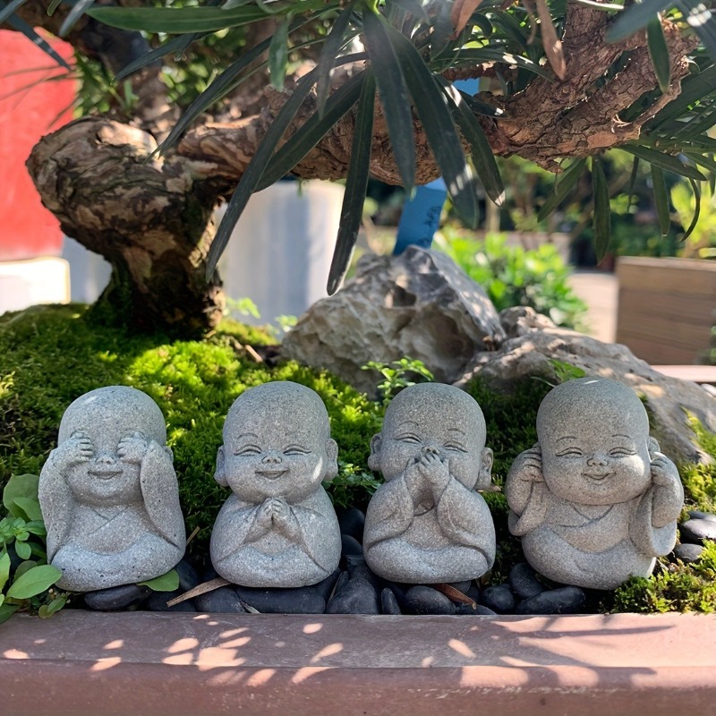 Estátua de pedra de buda, pequ - Bonsai Garden Zen avaliação e preço