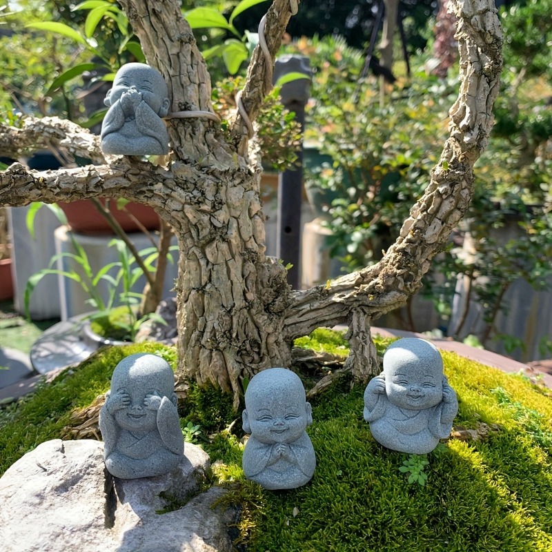 Estátua de pedra de buda, pequ - Bonsai Garden Zen avaliação e preço