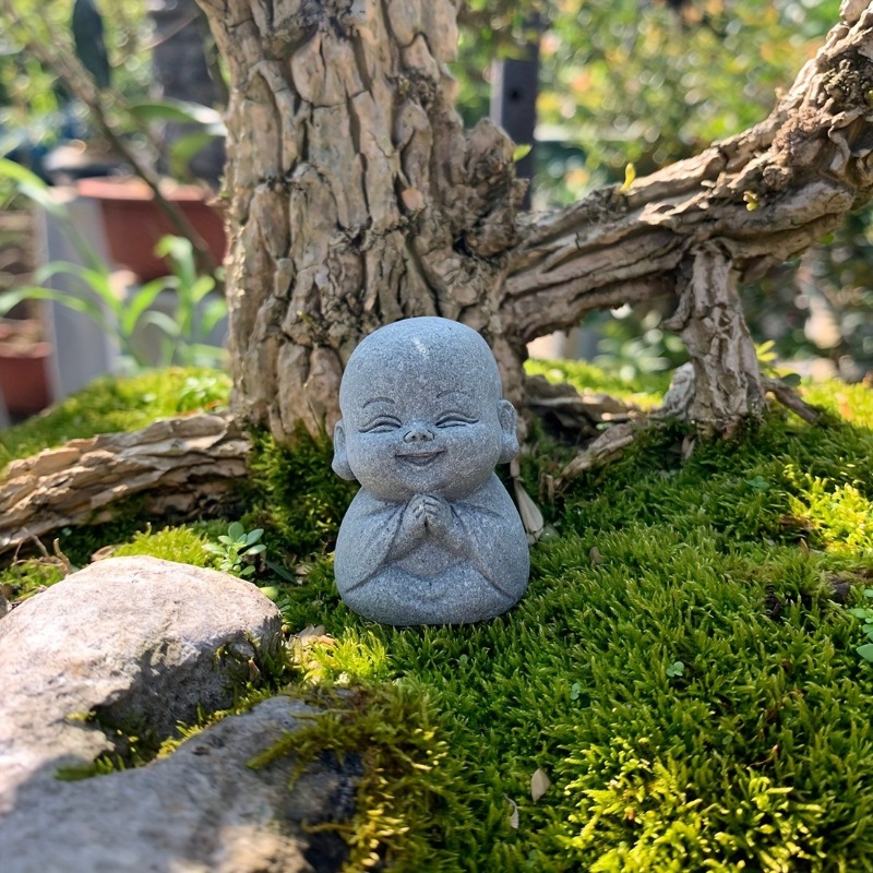 Estátua de pedra de buda, pequ - Bonsai Garden Zen avaliação e preço
