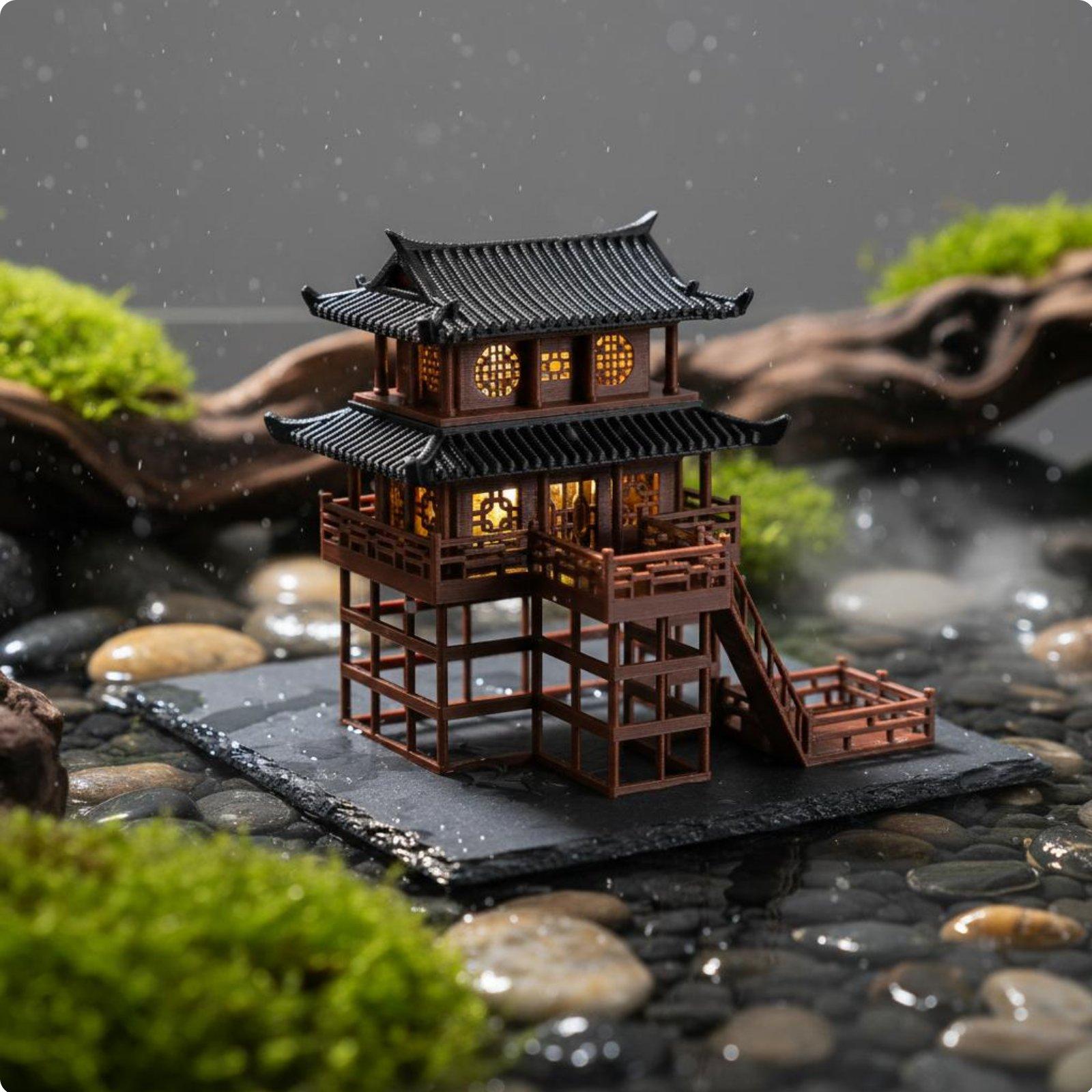 Mini Pagode de Plástico para M - Bonsai Garden Usa avaliação e preço
